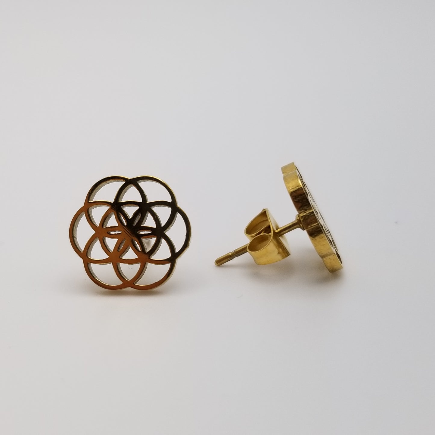 Seed of Life Earrings | Gold