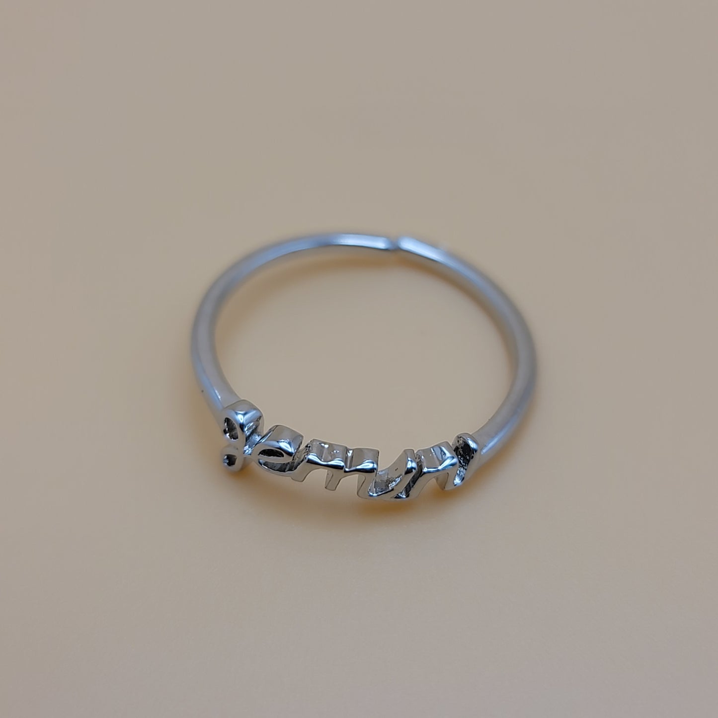 Minimalist  Gemini Cursive Zodiac Ring | Brass & Sterling Silver Plated