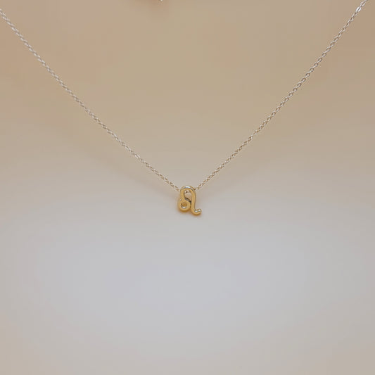Leo Zodiac Symbol Pendant Necklace | Gold Plated